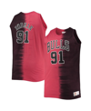 Mitchell & Ness Men's  Dennis Rodman Black, Red Chicago Bulls Big And Tall Profile Tie-dye Player Tan In Black,red
