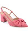 Journee Collection Women's Tailynn Wide Width Slingback Block Heel Pumps In Pink