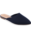 Journee Collection Aniee Knit Mule In Navy