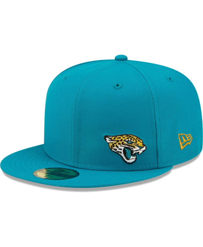 NEW ERA MEN'S NEW ERA TEAL JACKSONVILLE JAGUARS FLAWLESS 59FIFTY FITTED HAT