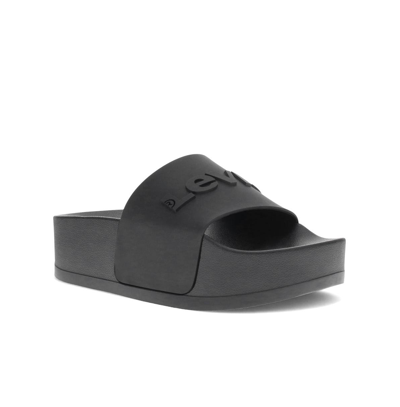 Levi's Women's  3d Platform Slide Slip On Sandal Shoe In Black