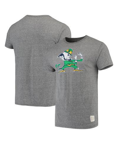 Retro Brand Men's Original  Heathered Gray Notre Dame Fighting Irish Vintage-like Tri-blend T-shirt