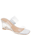 Bcbgeneration Lorie Wedge Slide Sandal In Clear,silver