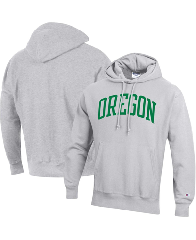 Champion Men's  Heathered Gray Oregon Ducks Team Arch Reverse Weave Pullover Hoodie