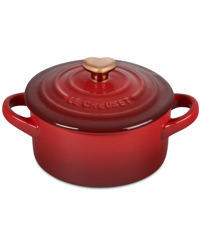 LE CREUSET FIGURAL HEART COLLECTION STONEWARE MINI ROUND COCOTTE