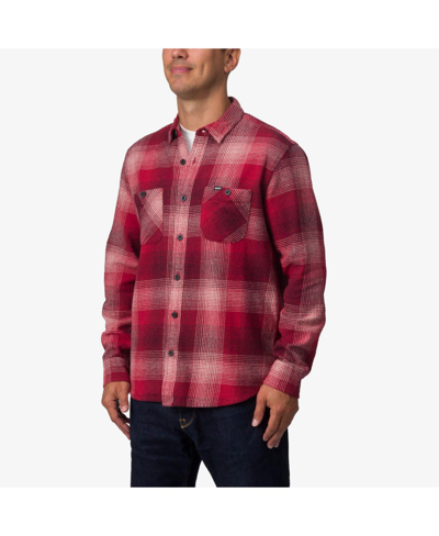 Reef Men's Dannis Long Sleeve Woven Shirt In Brick Red