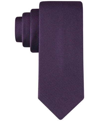 Calvin Klein Men's Silver-spun Solid Extra Long Ties In Purple