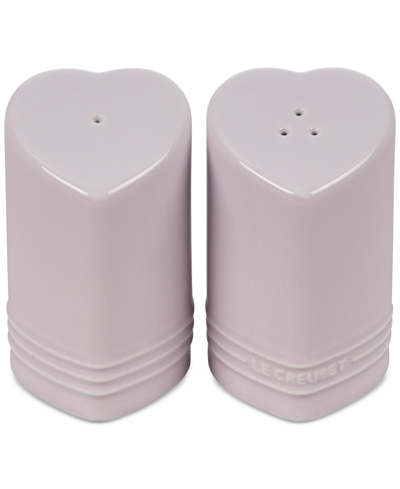 Le Creuset Stoneware Figural Heart Salt And Pepper Shakers, Set Of 2 In Shallot