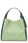 Kate Spade Knott Large Colorblock Leather Handbag In Beach Glass