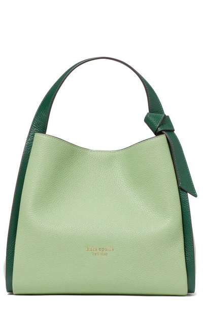 Kate Spade Knott Large Colourblock Leather Handbag In Beach Glass