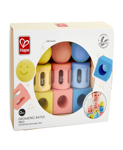 Hape Kids' Geometric Rattle Trio In Multi