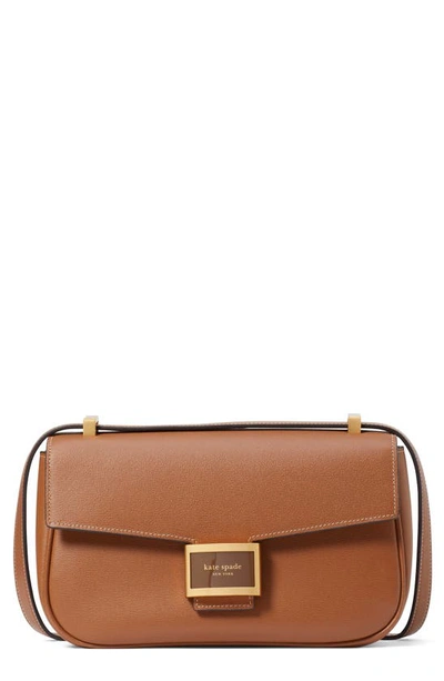 Kate Spade Katy Textured Leather Medium Convertible Shoulder Bag In Allspice Cake