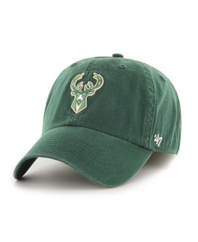 47 Brand Men's '47 Hunter Green Milwaukee Bucks Team Franchise Fitted Hat