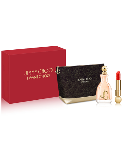 Jimmy Choo 3-pc. I Want Choo Eau De Parfum & Lipstick Gift Set In No Color