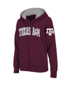 Colosseum Women's  Maroon Texas A&m Aggies Arched Name Full-zip Hoodie In Maroon