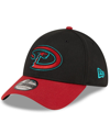 New Era Men's  Black, Red Arizona Diamondbacks Road Replica Core Classic 9twenty Adjustable Hat In Black,red