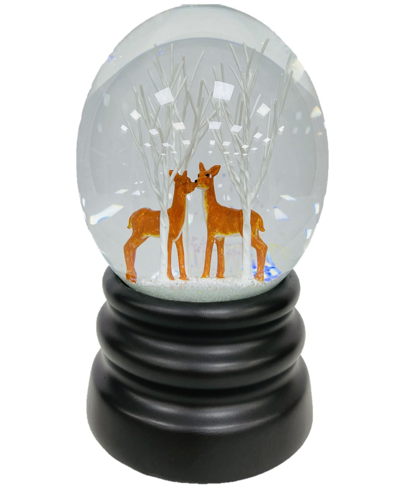 Ashfield & Harkness Deer And Tree Decorative Snow Globe In Multi