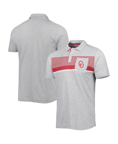 Colosseum Men's  Heathered Gray Oklahoma Sooners Golfer Pocket Polo Shirt