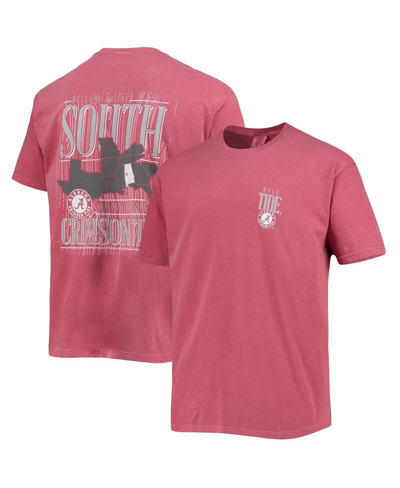 IMAGE ONE MEN'S CRIMSON ALABAMA CRIMSON TIDE COMFORT COLORS WELCOME TO THE SOUTH T-SHIRT