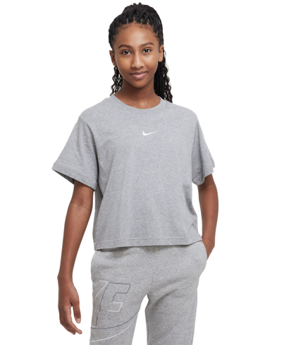 Nike Kids' Girls' Sportswear T-shirt In Dark Grey Heather