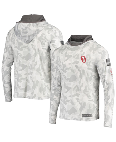 Colosseum Men's  Arctic Camo Oklahoma Sooners Oht Military-inspired Appreciation Long Sleeve Hoodie T