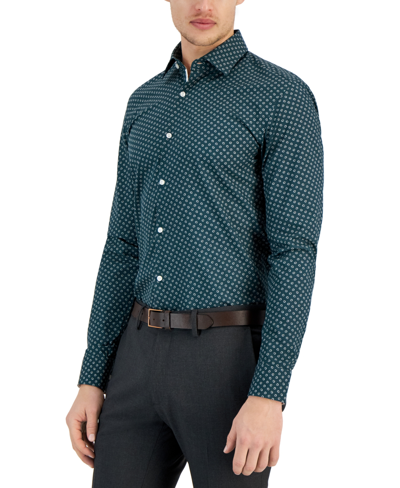 Hugo By  Boss Men's Koey Micro-pattern Dress Shirt In Green