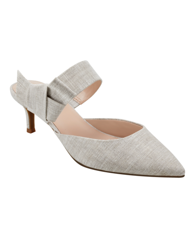 Bandolino Women's Millie Pointed Toe Kitten Heel Mules In Sand