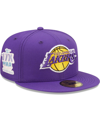 NEW ERA MEN'S NEW ERA PURPLE LOS ANGELES LAKERS 17X NBA FINALS CHAMPIONS POP SWEAT 59FIFTY FITTED HAT