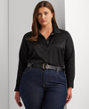 Ralph Lauren Satin Charmeuse Shirt In Mascarpone Cream