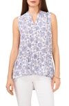 VINCE CAMUTO FLORAL SLEEVELESS BLOUSE