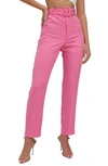 Bardot Therese Buckle Crop Pants In Pink Pop