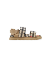 BURBERRY LITTLE KID'S CHECK SANDALS
