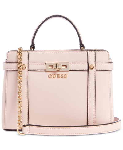 Guess Emilee 2 Compartment Mini Satchel In Light Rose