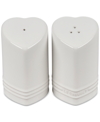 Le Creuset Stoneware Figural Heart Salt And Pepper Shakers, Set Of 2 In White