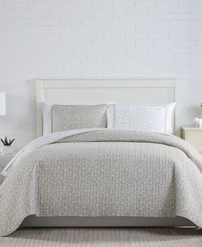 Southshore Fine Linens Geometric Maze 3-pc. Quilt Set, Twin/twin Xl In Dark Beige