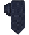 CALVIN KLEIN MEN'S STEEL MICRO-DOT SOLID EXTRA LONG TIE