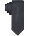 CALVIN KLEIN MEN'S STEEL MICRO-DOT SOLID EXTRA LONG TIE