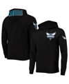 PRO STANDARD MEN'S PRO STANDARD BLACK CHARLOTTE HORNETS LOGO PULLOVER HOODIE