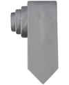 Calvin Klein Men's Silver-spun Solid Extra Long Ties In Silver