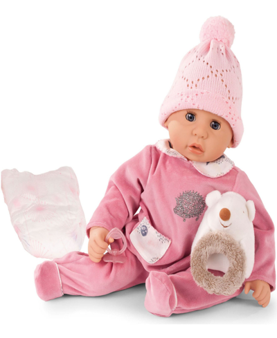 Götz Cookie Hedgehog Soft Baby Doll In Pink In Multi