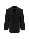 Jacquemus La Veste Caraco Inside-out Blazer In Black