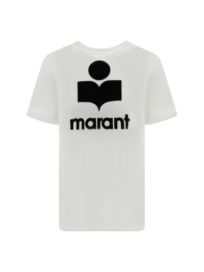 Isabel Marant Étoile Isabel Marant Etoile Zewel T Shirt With Flocked Logo In Bianco