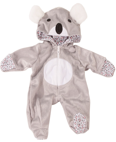 Götz Babies' One Piece Koala Bear Costume Pajama Sleeper In Multi