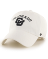47 BRAND MEN'S '47 BRAND WHITE DISTRESSED COLORADO BUFFALOES VINTAGE-LIKE CLEAN UP ADJUSTABLE HAT
