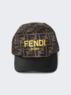 Fendi Junior Allover Ff Logo Baseball Hat In Multicolor