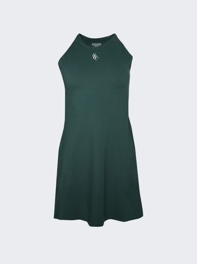 Sporty And Rich Sporty & Rich Src Tennis Sleeveless Mini Dress In Forrest