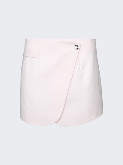 Coperni Woven Mini Wrap Skirt In White