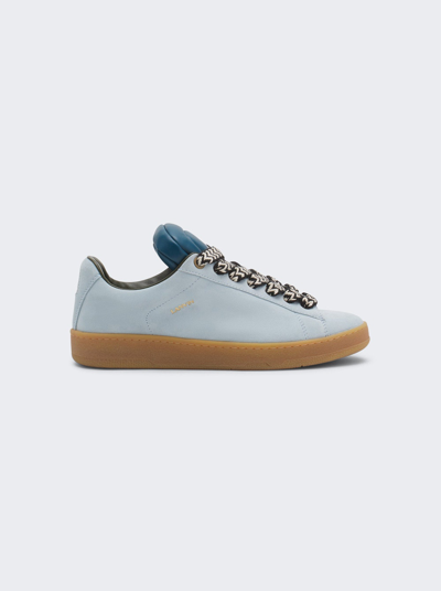 Lanvin X Future Hyper Curb Suede Sneakers In Blue