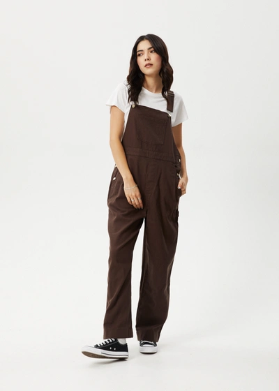 Afends Oversized Overalls In Brown