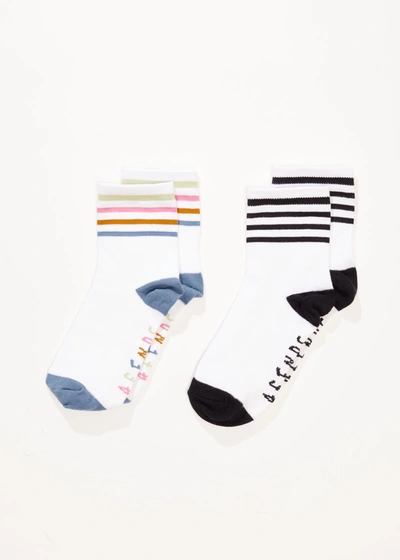 Afends Socks Two Pack In Multi